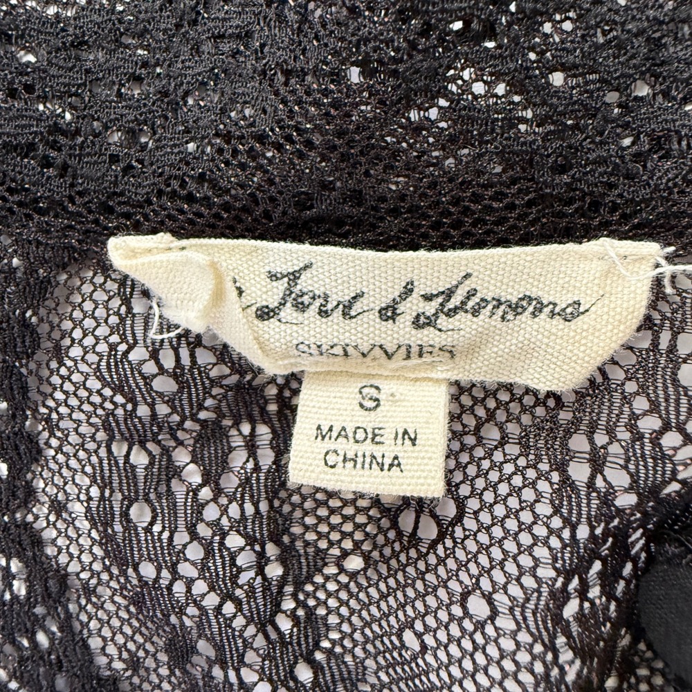 For Love & Lemons Lace Ruffle Keyhole Long Sleeve Bodysuit Size S Whimsigoth - Picture 4 of 10
